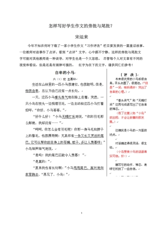 (已编)怎样写好学生作文的旁批与尾批？(很实用)