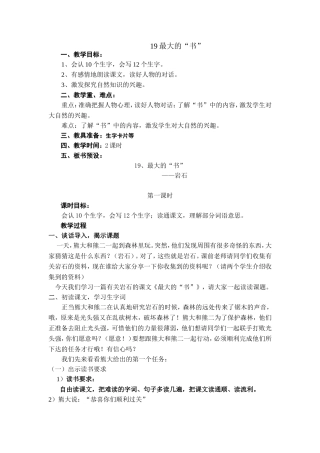 最大的书教案二年级下册