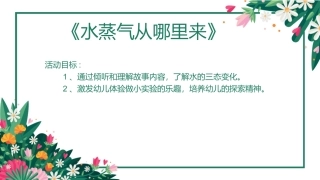 《水蒸气是从哪里来》绘本PPT