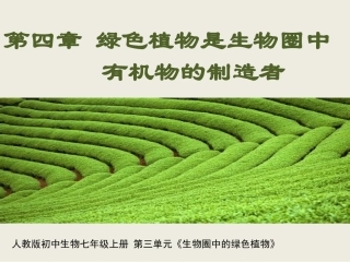 《绿色植物是生物圈中有机物的制造者》教学课件1