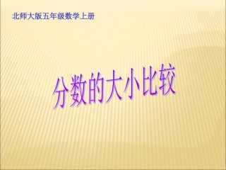 《分数的大小比较》PPT课件
