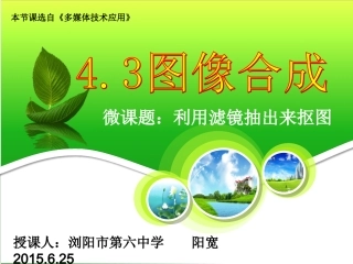 微课件：利用滤镜抽出来抠图