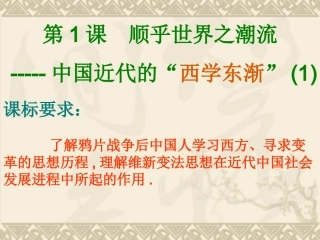 专题三一“顺乎世界之潮流”