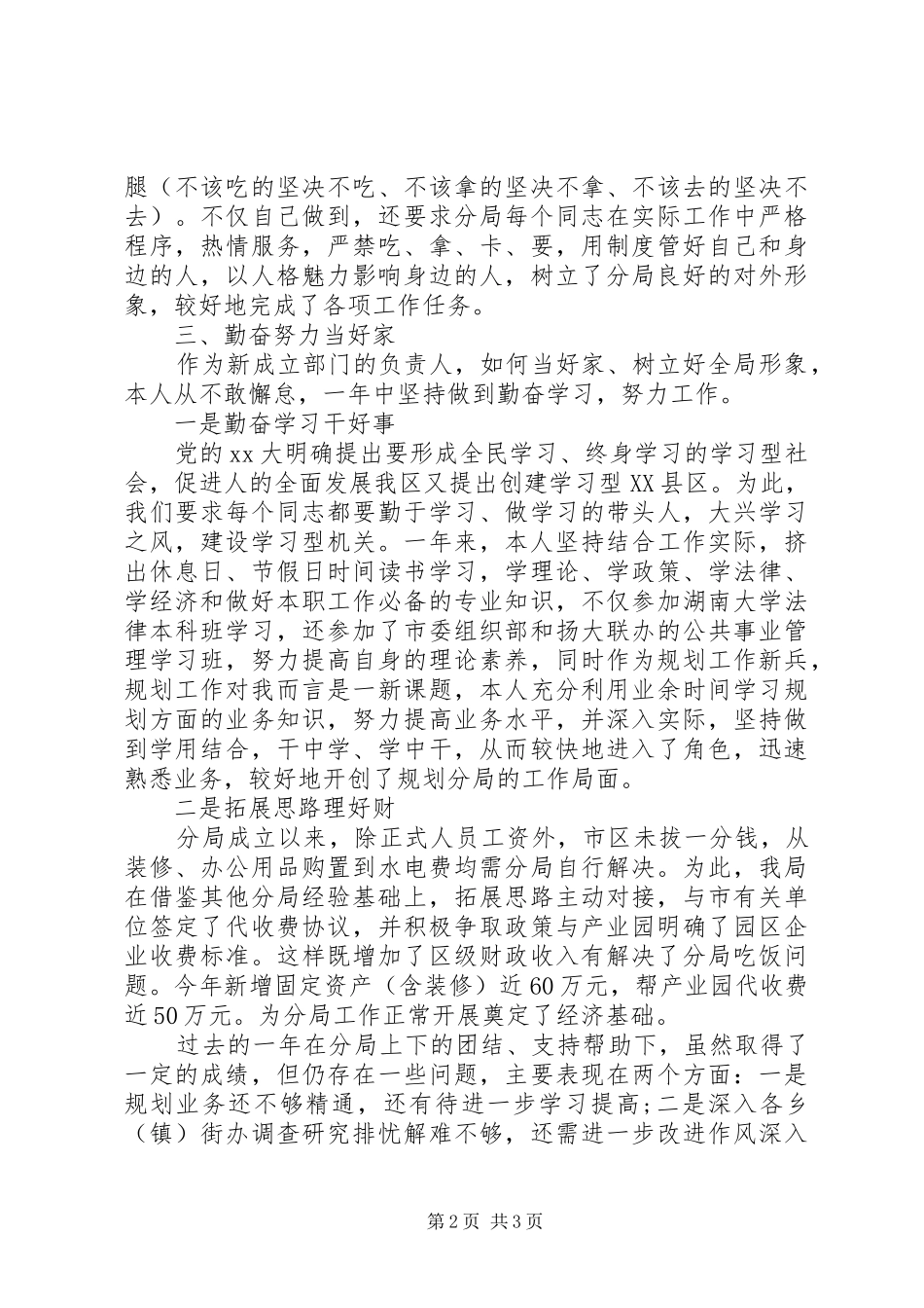 XX年规划局长年终工作总结_第2页