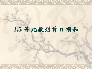 《等比数列的前n项和》参考课件2