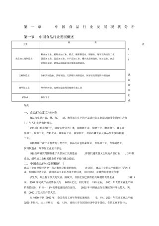 中国食品行业发展现状分析