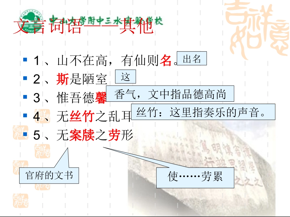 《陋室铭》公开课复习课件_第3页