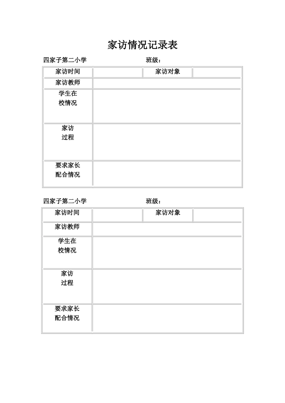 家访情况记录表_第1页