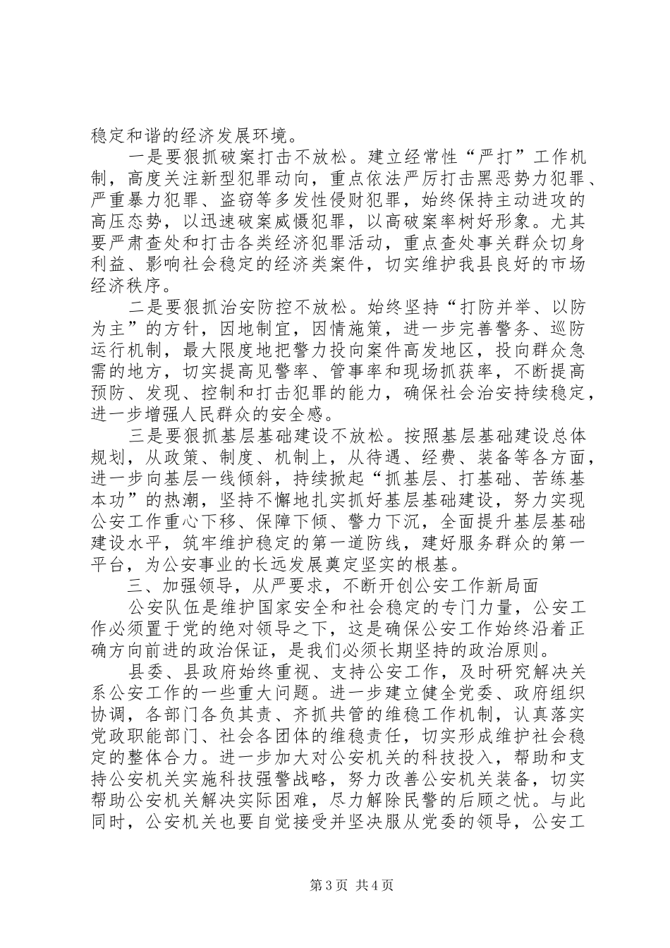 在全县治安工作会议上的讲话_第3页