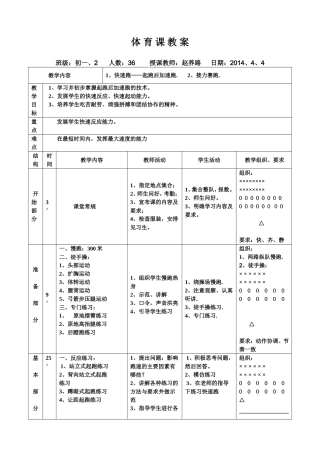 快速跑——起跑后加速跑