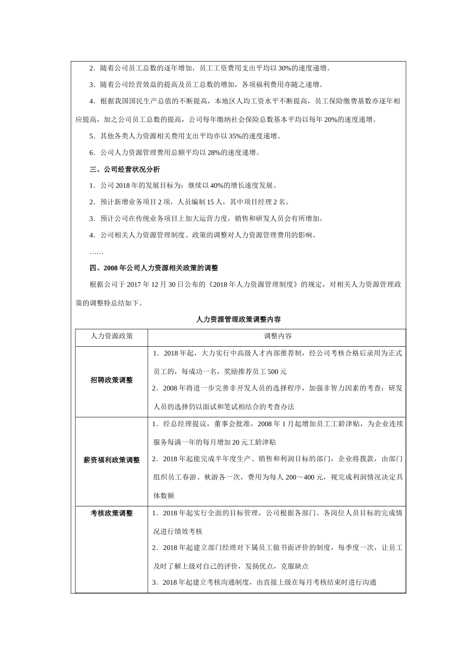 2018年人力资源部年度费用预算方案样例_第2页