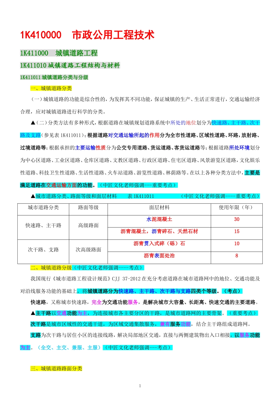 2017年一级建造师-市政教材(标注考点)_第3页