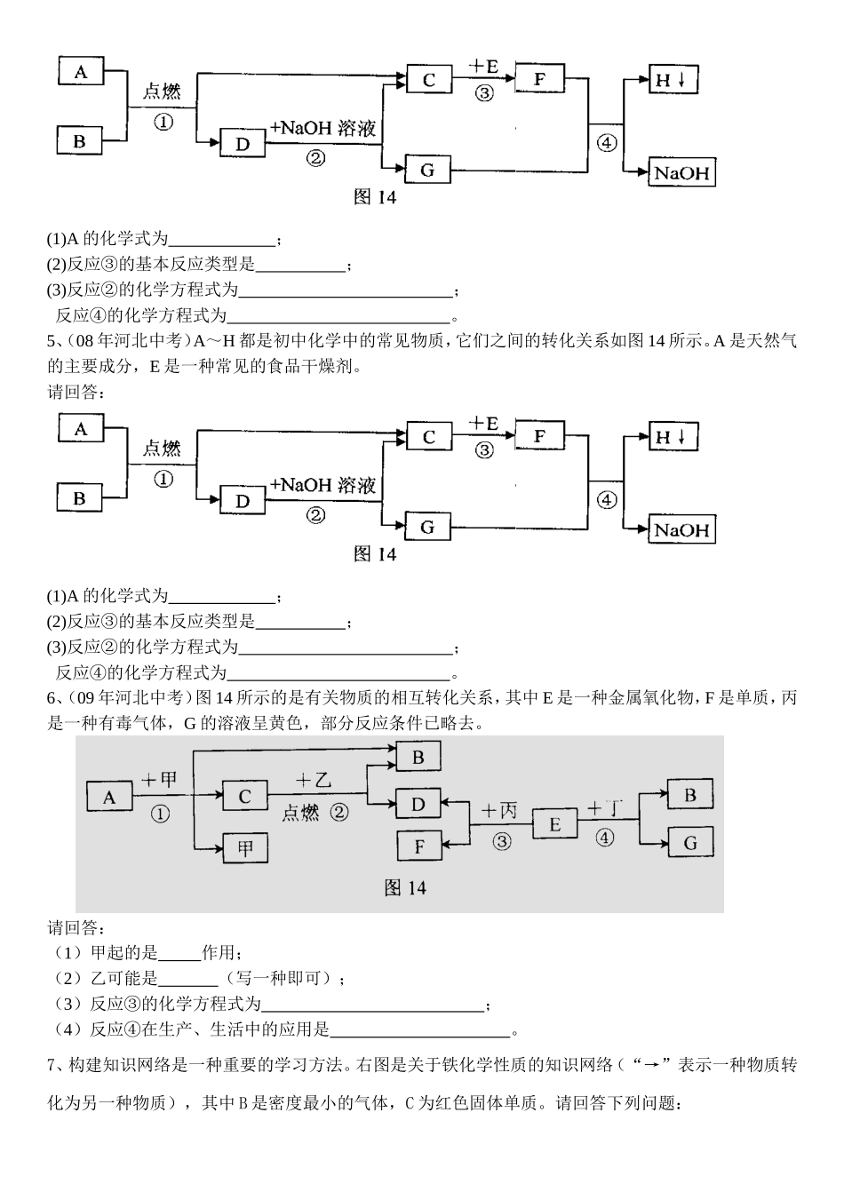 初三化学推断题整理_第2页