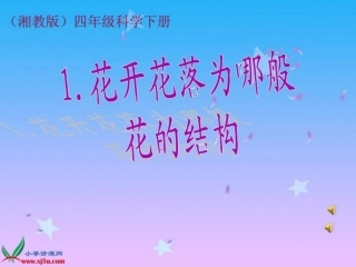 四下第二单元_1花开花落为哪般_教学课件