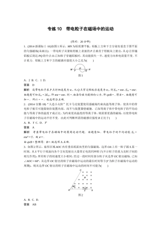 专练10　带电粒子在磁场中的运动