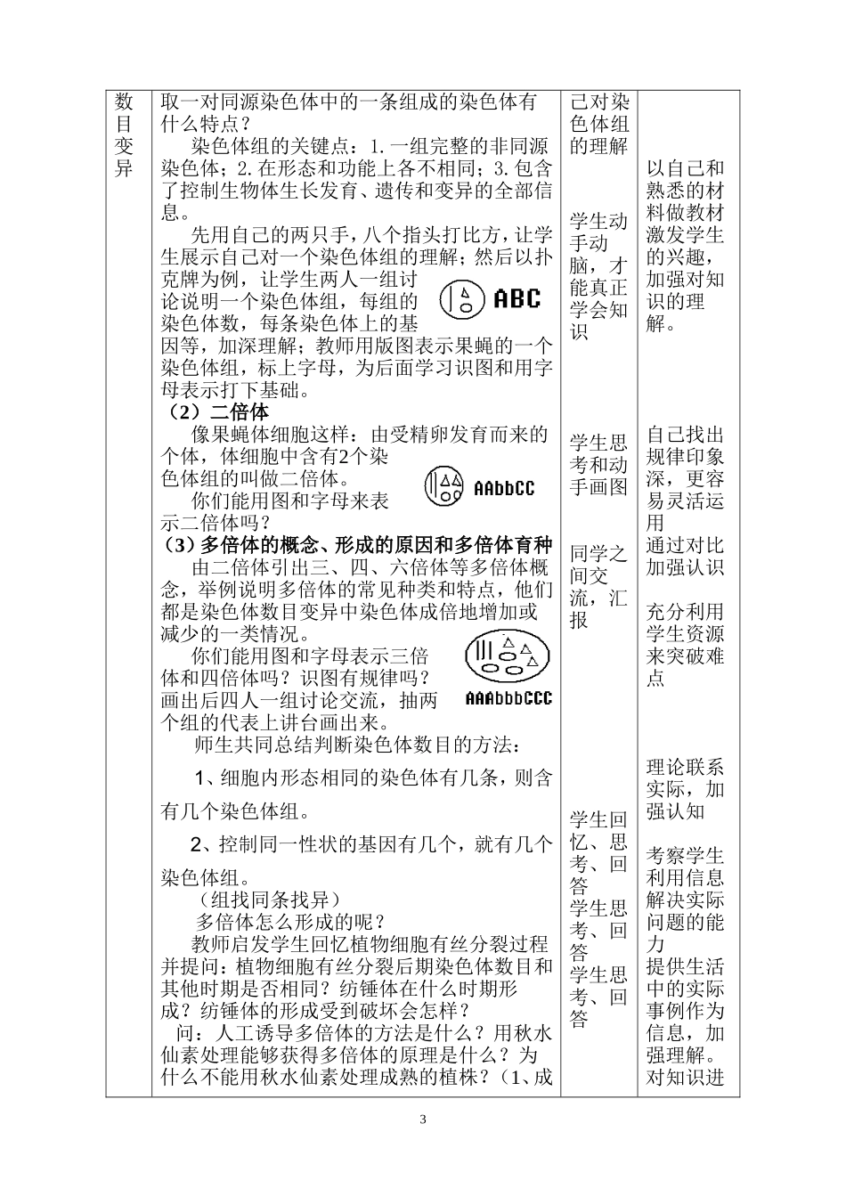 《生物变异在农业生产上的应用》教学设计_第3页