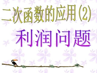 二次函数的应用(1)