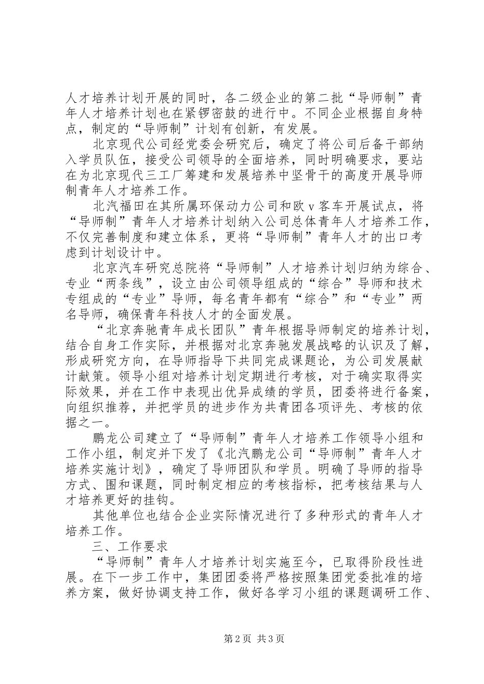 公司青年人才培养方案总结计划_第2页