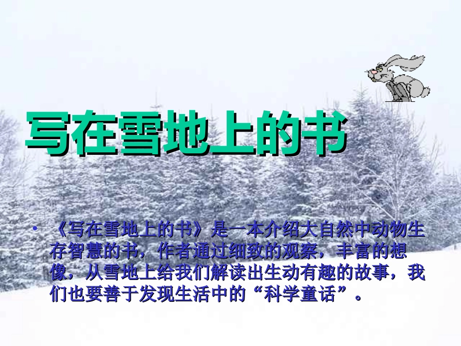 《写在雪地上的书》课件_第3页