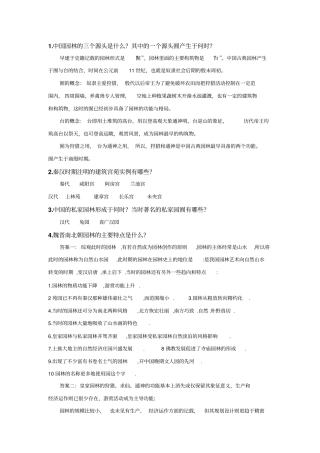 中外园林史复习题整理2汇总