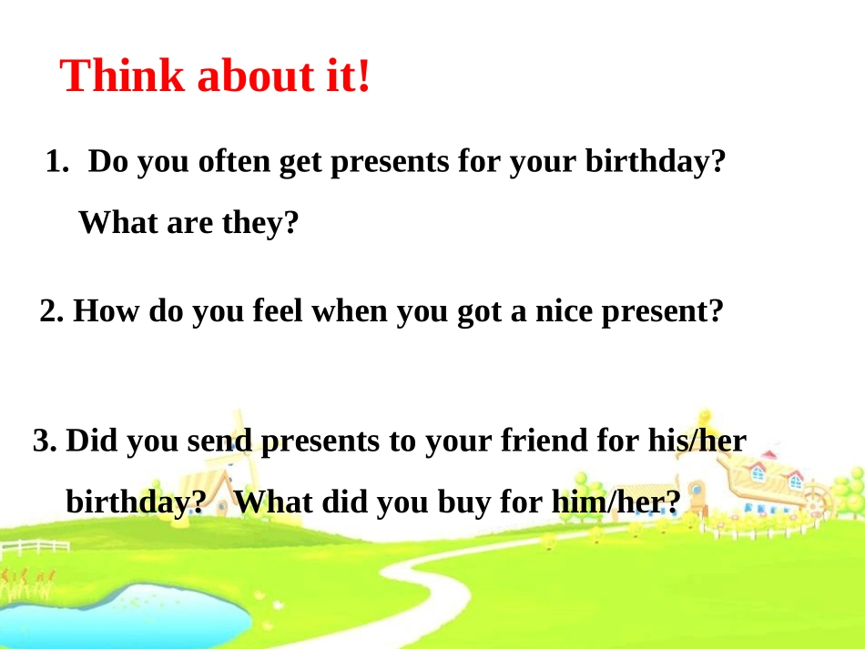 冀教版八年级英语第三单元Lesson+15+A+Present+For+LiMing_第3页