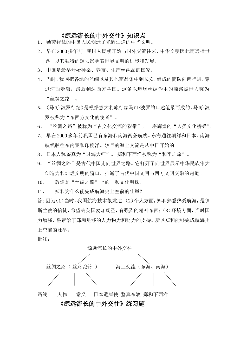 源远流长的中外交往_第1页