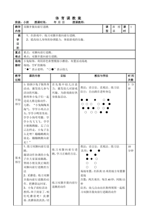 体育课教案;小班《小兔子采蘑菇》