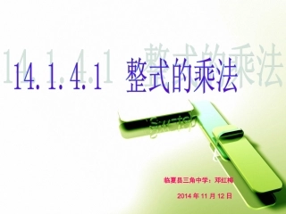 《整式的乘法》课件