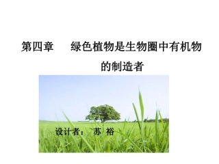 绿色植物是生物圈中有机物的制造者