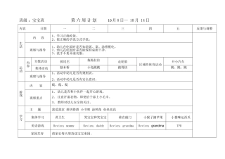 新第六周计划
