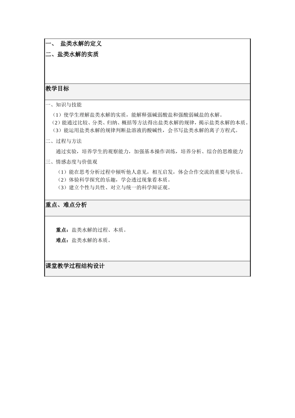 盐类的水解_教学设计_第3页