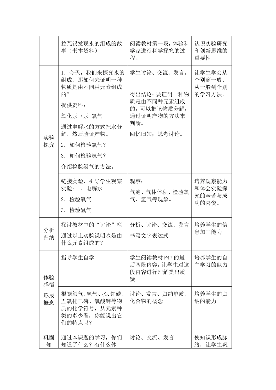 水的组成教学设计_第2页
