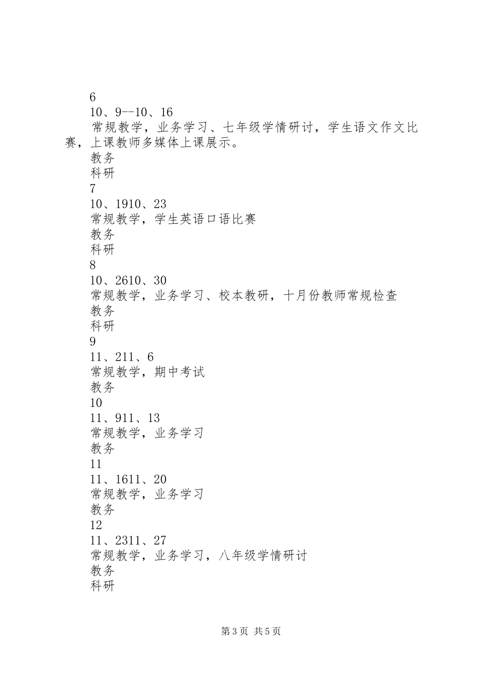 初中教务处工作计划_第3页