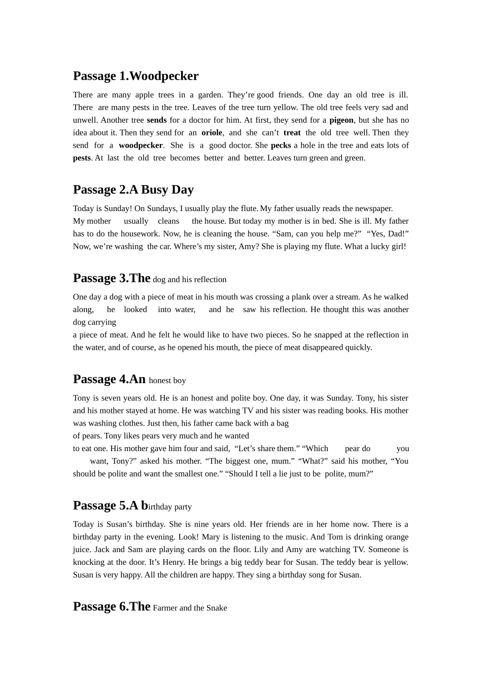 小学英语背诵94篇_第1页