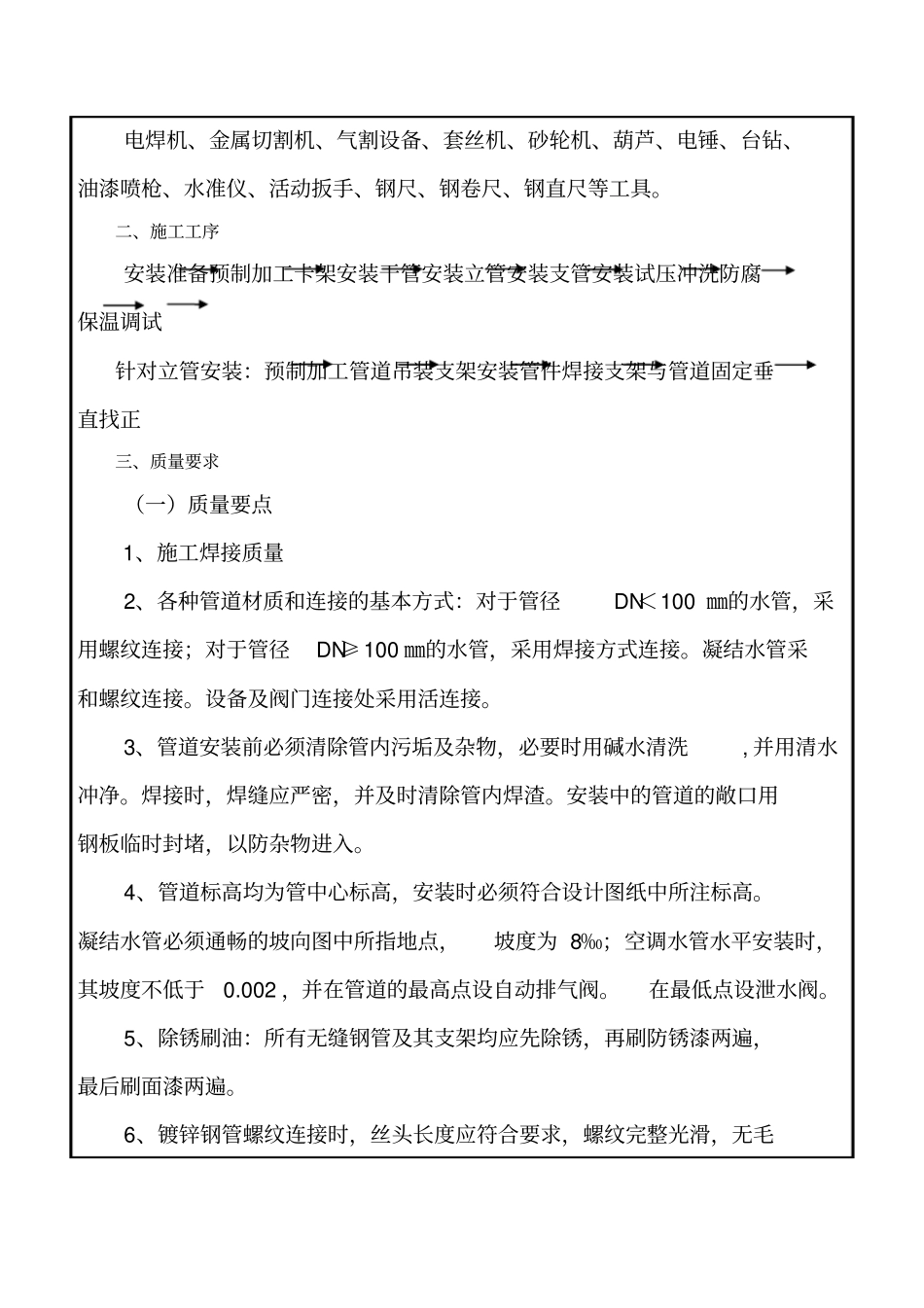 中央空调管道安装技术交底_第3页