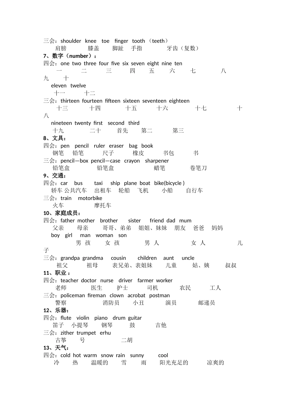 小学英语英语单词_第2页