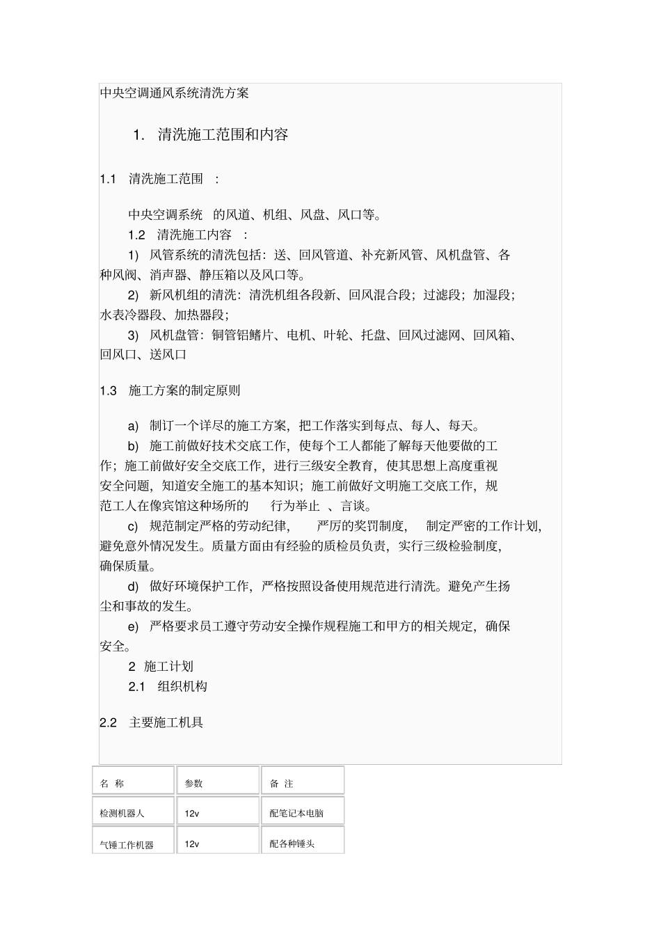 中央空调通风系统清洗方案资料_第1页