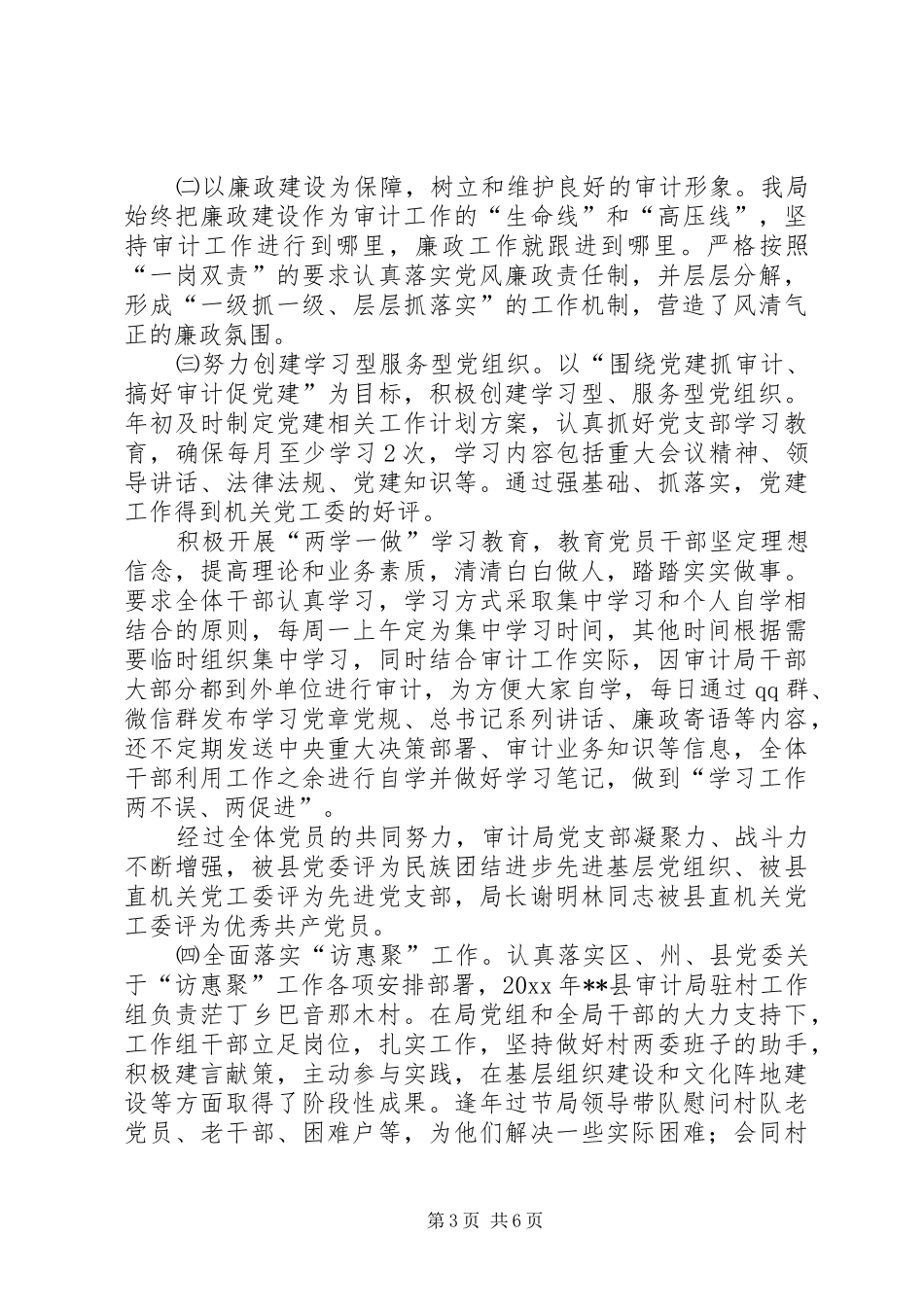 县审计局工作总结和工作计划_第3页
