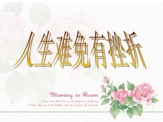 人生难免有挫折PPT