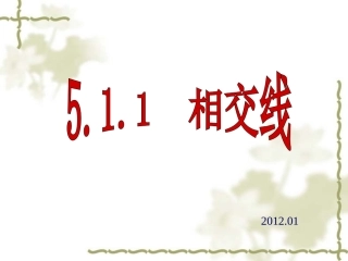 (系列课件1)511相交线