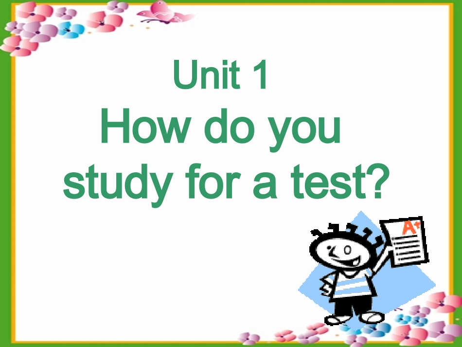 人教版英语九年级上Unit1单元整体课件_第2页