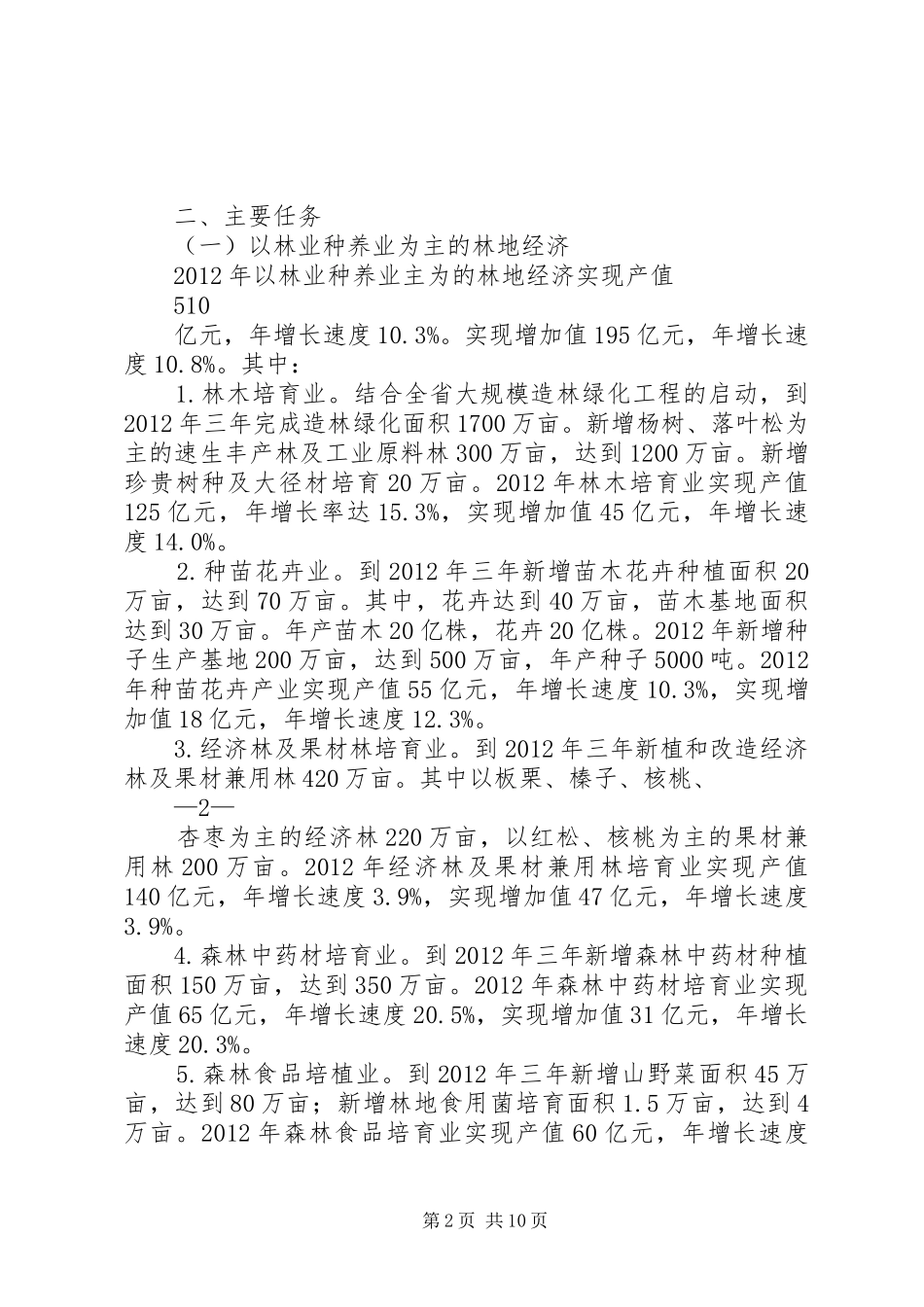 XX省林业产业振兴规划_第2页