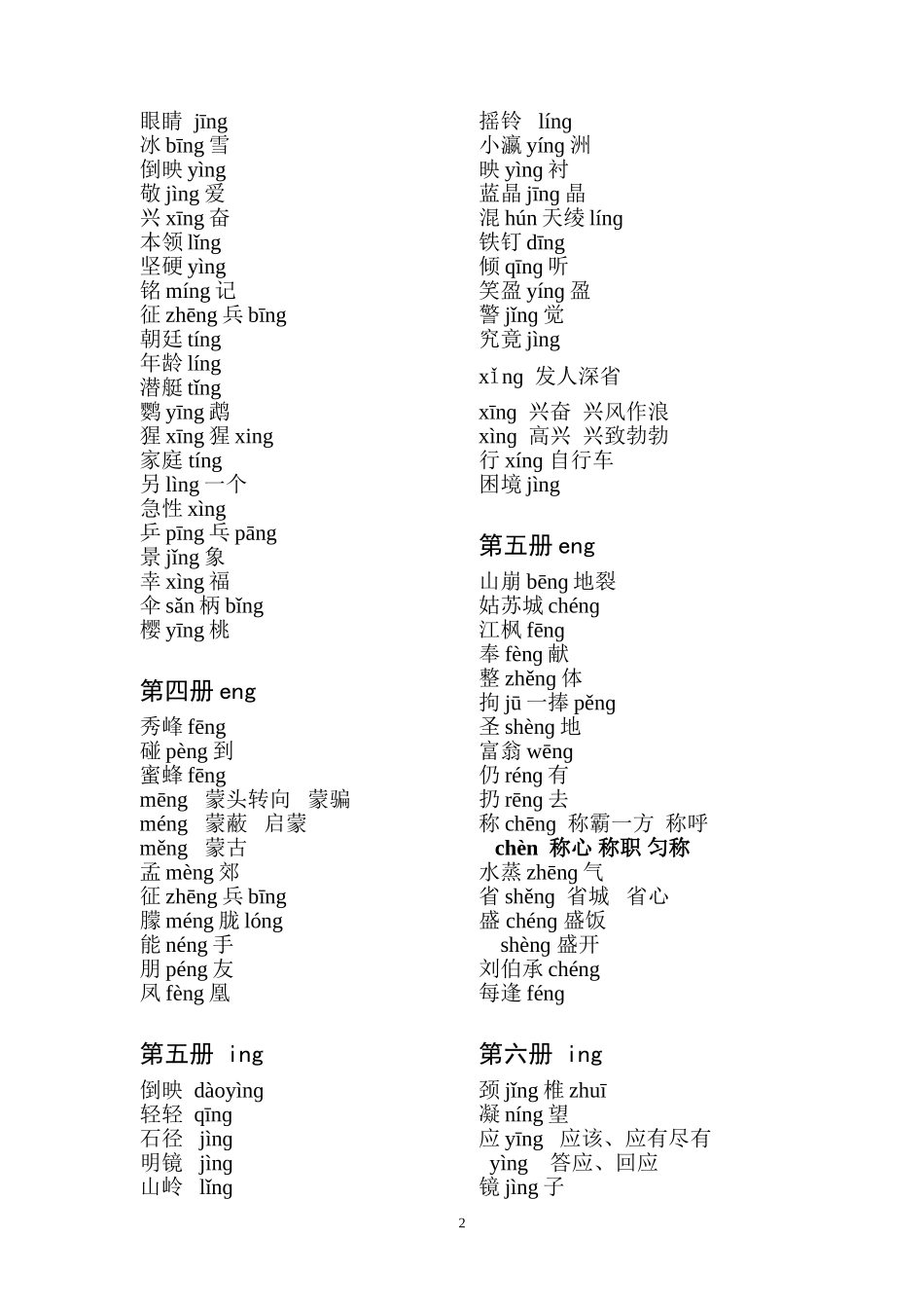 册enging后鼻音词语_第2页