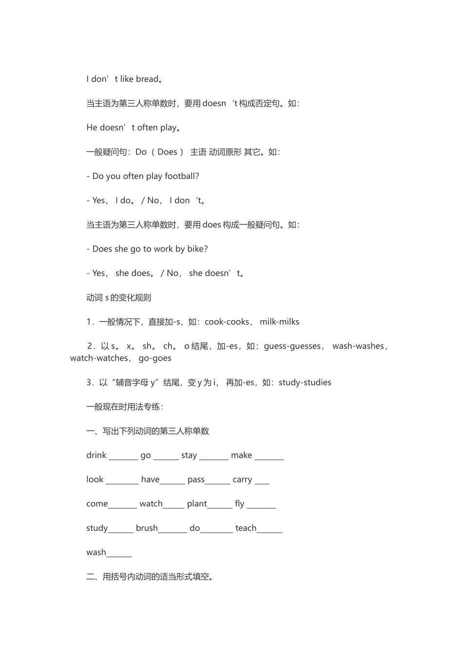 小学英语语法大全_第3页