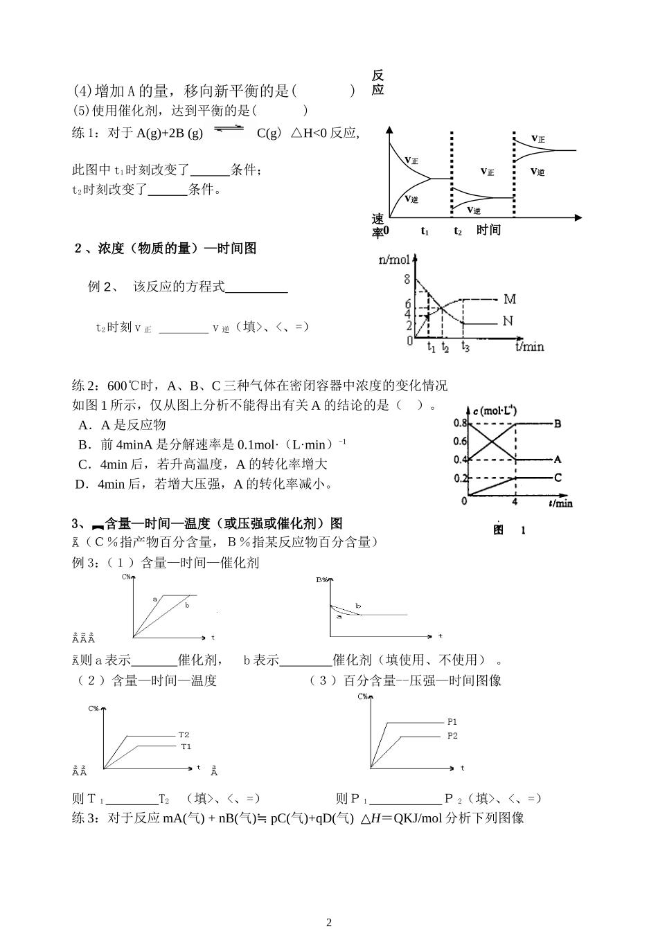 学案：化学平衡图像专题_第2页