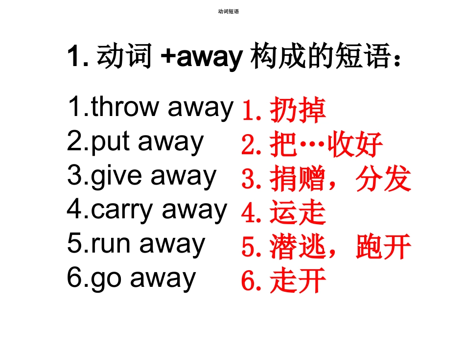 中考英语动词及动词短语_第1页