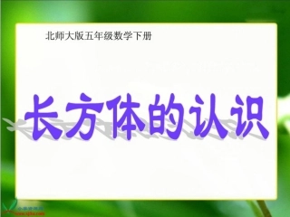 数学长方体的认识演示文稿