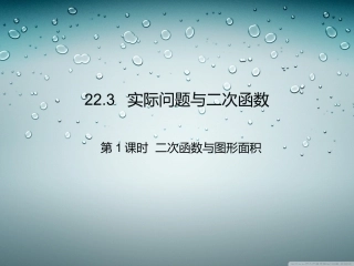 二次函数与图形面积