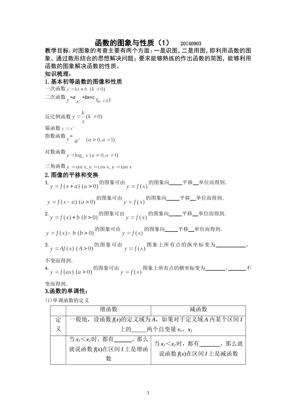 常见函数图象与性质_第1页