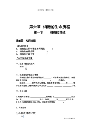 一轮有丝分裂